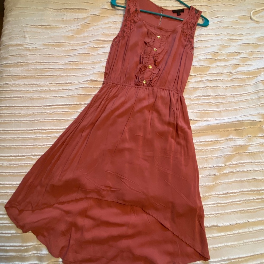 Copper high low dress